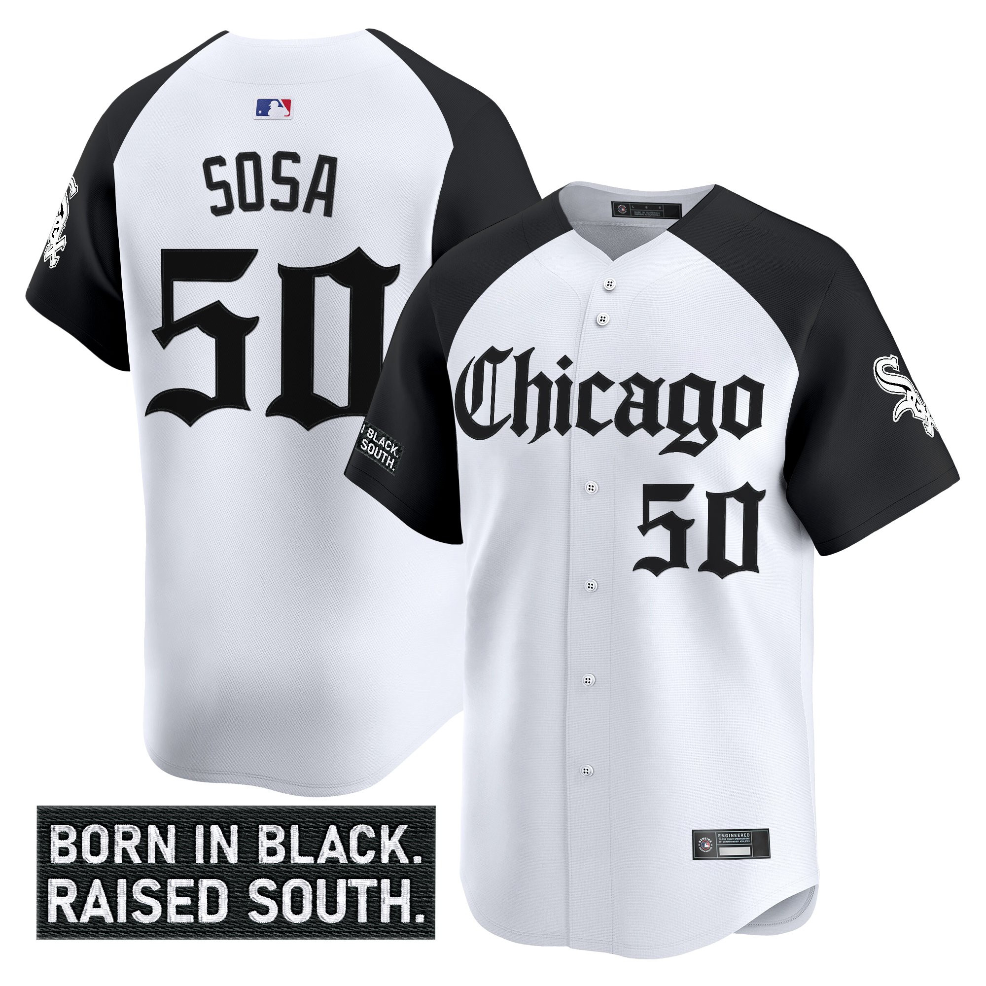 Men’s Chicago White Sox ‘Gothic South Side Edition’ Vapor Premier Limited Jersey alternate #50 Lenyn Sosa