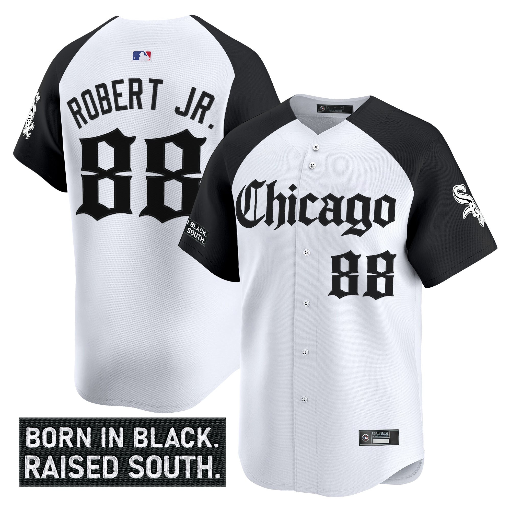 Men’s Chicago White Sox ‘Gothic South Side Edition’ Vapor Premier Limited Jersey alternate #88 Luis Robert Jr.