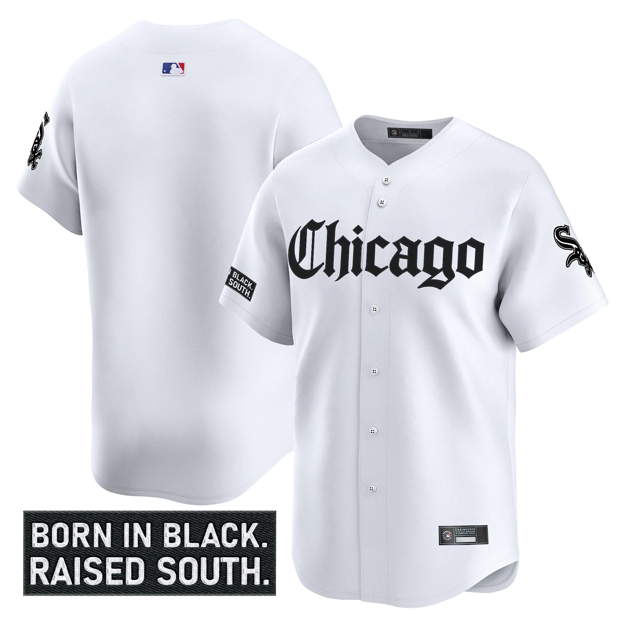 Men’s Chicago White Sox ‘Gothic South Side Edition’ Vapor Premier Limited Jersey white blank