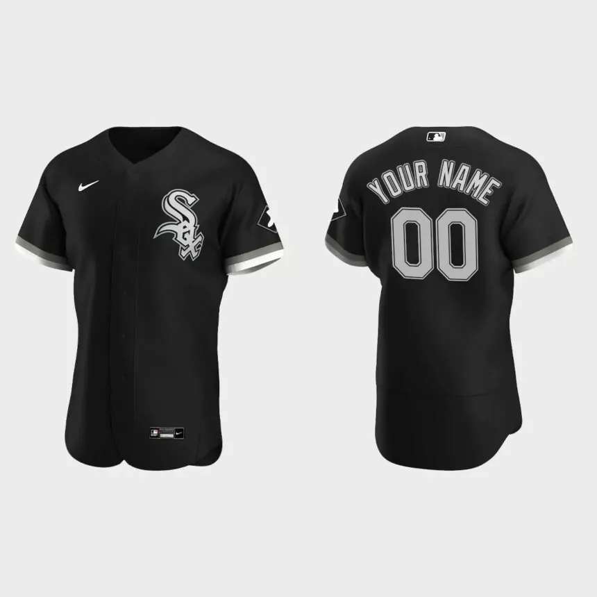 Men’s Chicago White Sox Black Authentic 2020 Alternate Custom Jersey