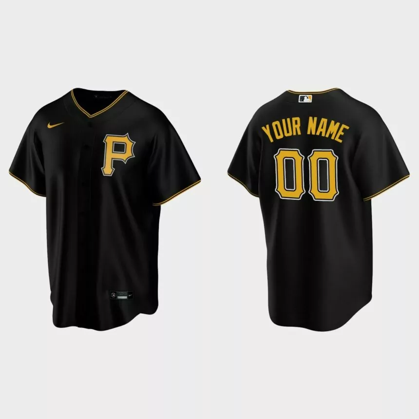 Men’s Chicago White Sox Black Replica Alternate Custom Jersey