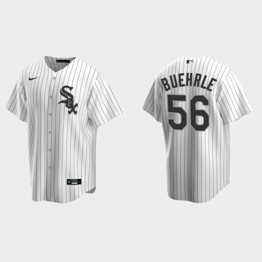 Men’s Chicago White Sox Mark Buehrle White Replica Retired Player Jersey