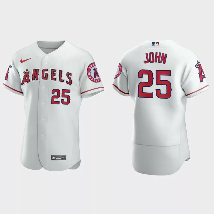 Men’s Chicago White Sox Tommy John White Authentic Retired Player Jersey