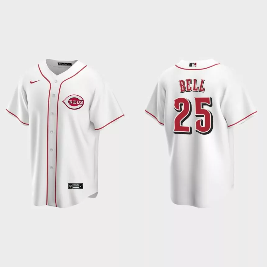 Men’s Cincinnati Reds Buddy Bell White Replica Retired Player Jersey