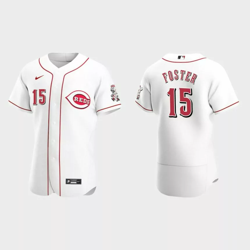 Men’s Cincinnati Reds George Foster White Authentic Retired Player Jersey