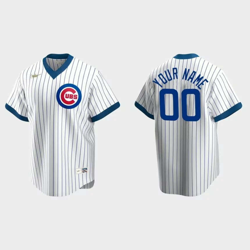 Men’s Custom #00 Seattle Mariners Cooperstown Collection Home Jersey – White