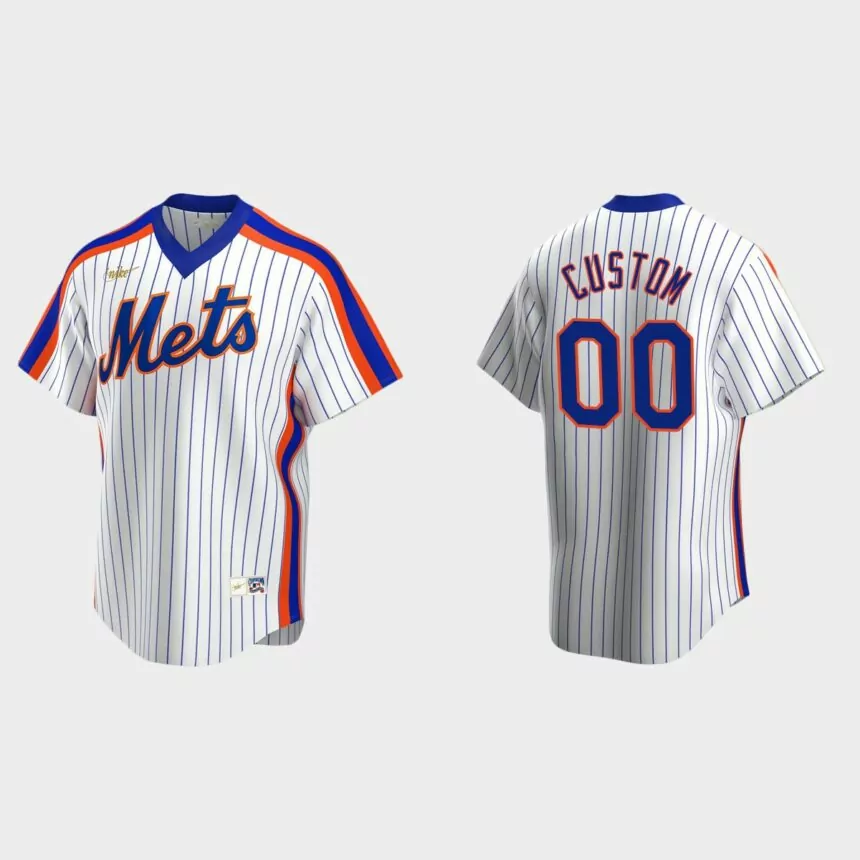 Men’s Custom San Francisco Giants Cooperstown Collection Home Jersey – White