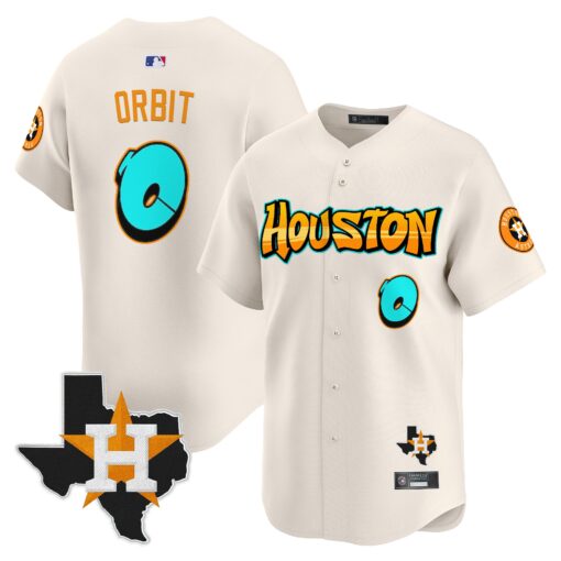 Men’s Houston Astros ‘Graffiti H-Town Edition’ Vapor Premier Limited Jersey #0 Orbit