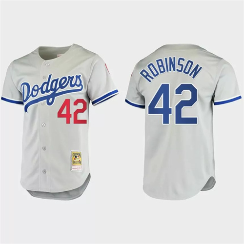 Men’s Jackie Robinson Brooklyn Dodgers Cooperstown Collection Authentic Jersey – Gray.jpg