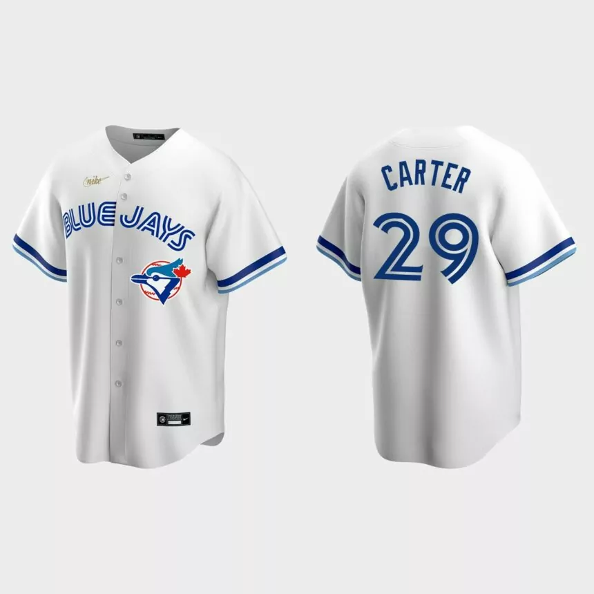 Men’s Joe Carter Toronto Blue Jays Cooperstown Collection Home Jersey – White