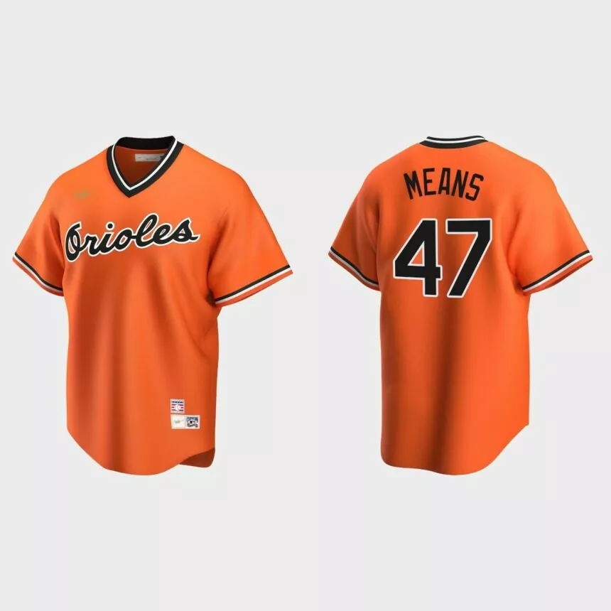 Men’s John Means Baltimore Orioles Cooperstown Collection Alternate Jersey – Orange