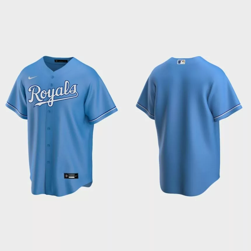Men’s Kansas City Royals Alternate Replica Jersey – Light Blue