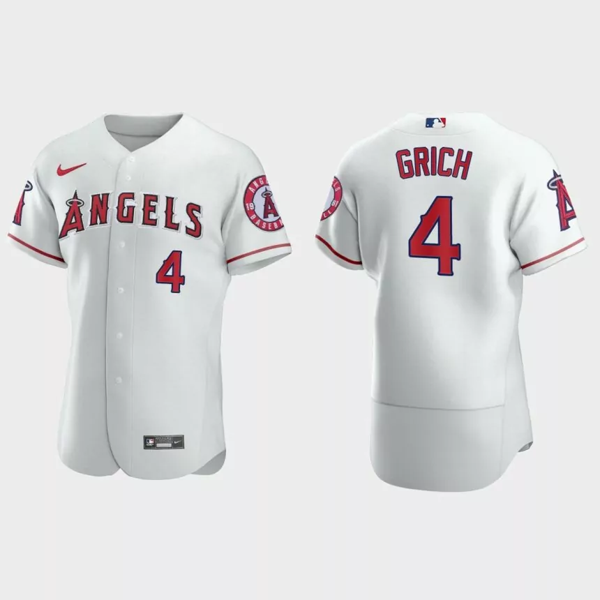 Men’s Los Angeles Angels Bobby Grich White Authentic Retired Player Jersey