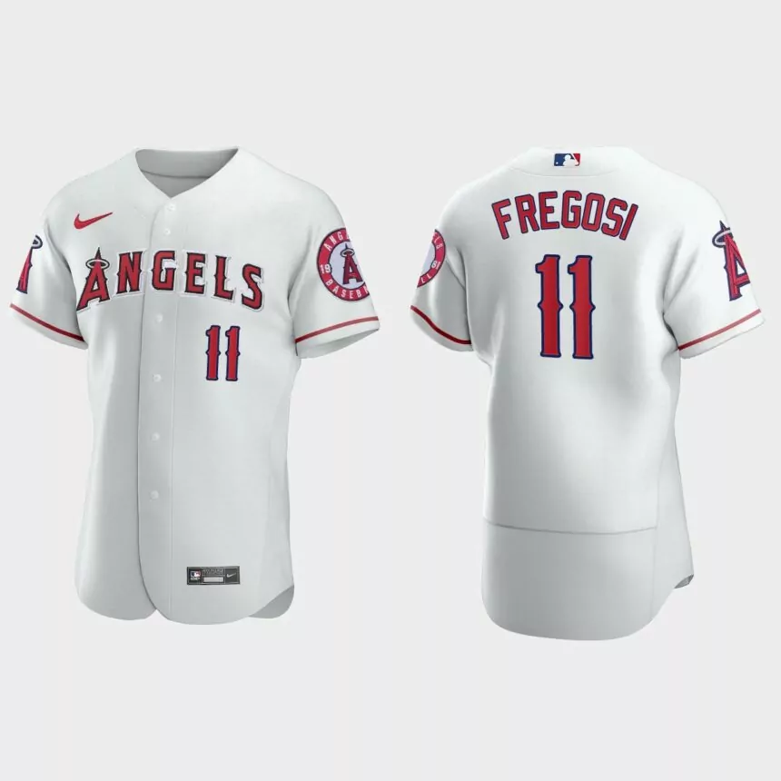Men’s Los Angeles Angels Jim Fregosi White Authentic Retired Player Jersey