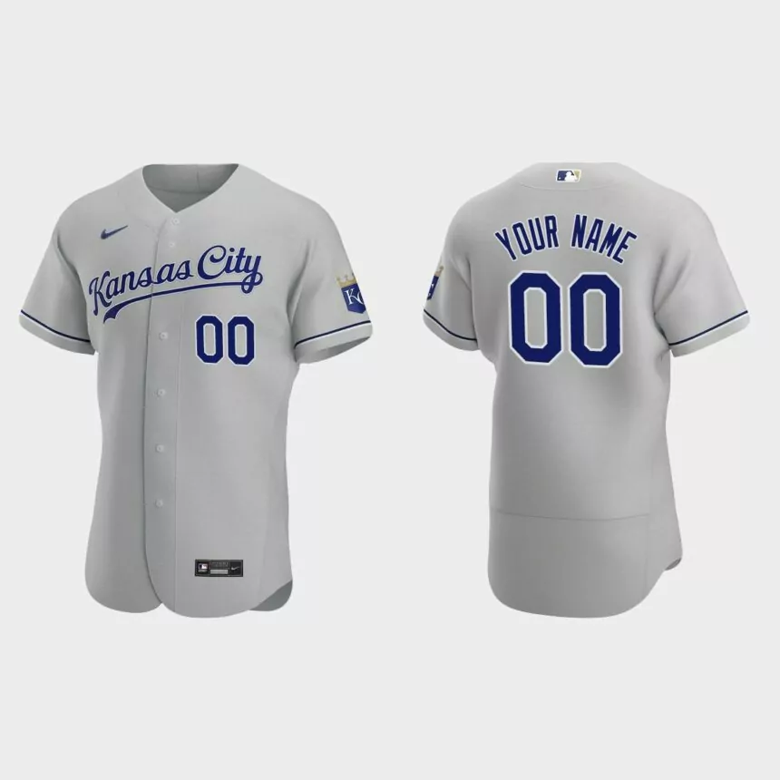 Men’s Los Angeles Dodgers Gray Authentic 2020 Road Custom Jersey