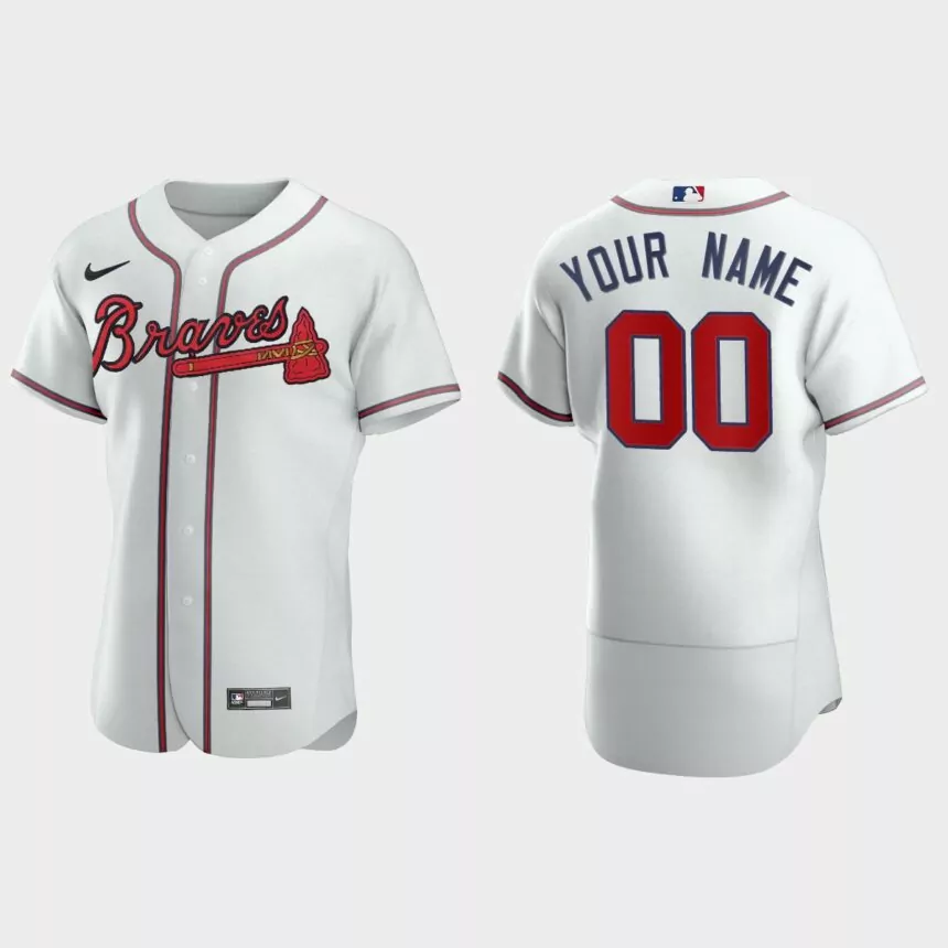 Men’s Miami Marlins White Authentic Nike Custom Jersey