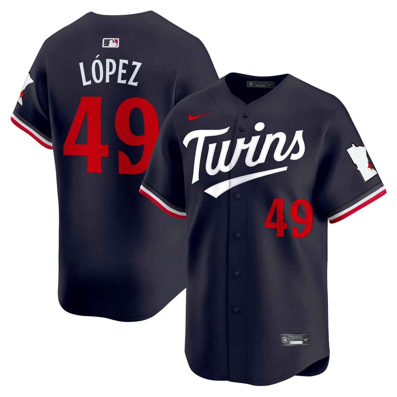 Men’s Minnesota Twins 2026 Vapor Premier Limited Jersey #49 PABLO LOPEZ
