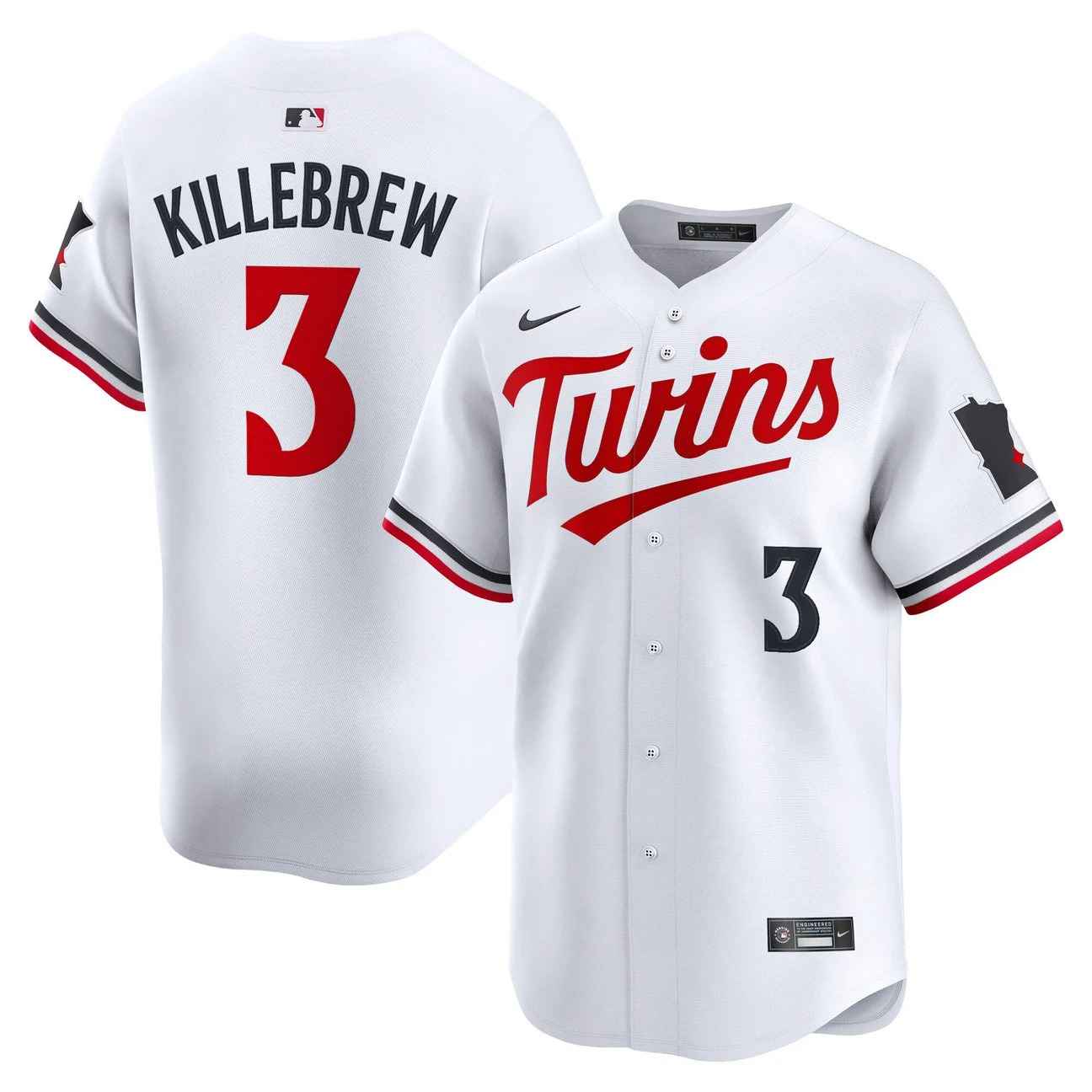Men’s Minnesota Twins 2026 Vapor Premier Limited Jersey WHITE #3 HARMON KILLEBREW