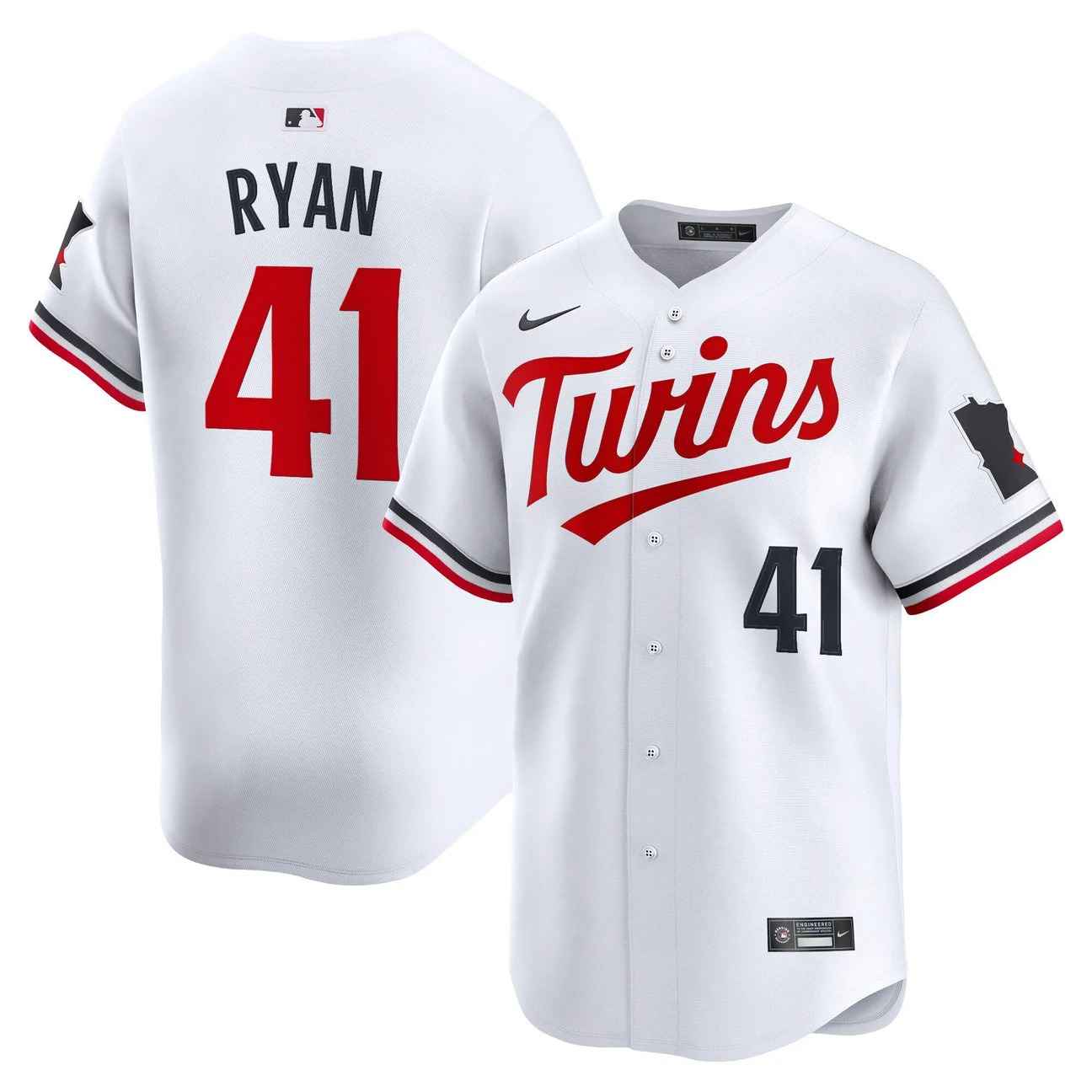 Men’s Minnesota Twins 2026 Vapor Premier Limited Jersey WHITE #41 JOE RYAN