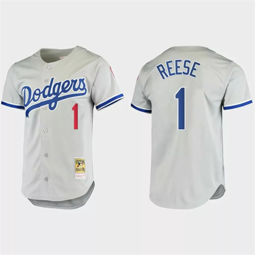 Men’s Pee Wee Reese Brooklyn Dodgers Cooperstown Collection Authentic Jersey – Gray.jpg