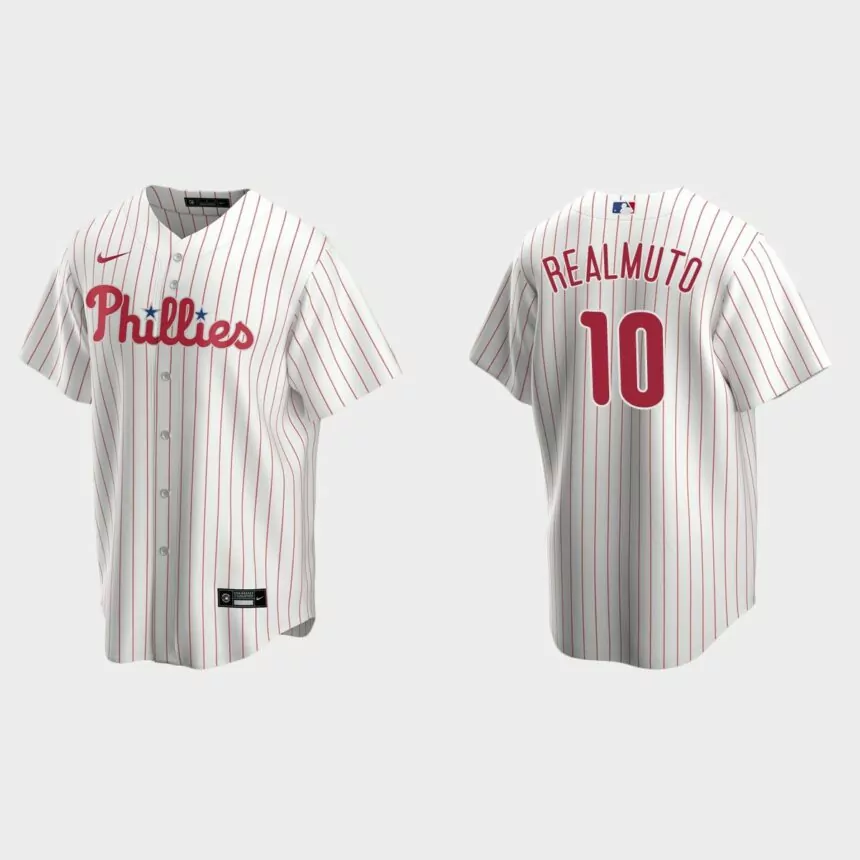 Men’s Philadelphia Phillies J.T. Realmuto Home Replica Jersey – White