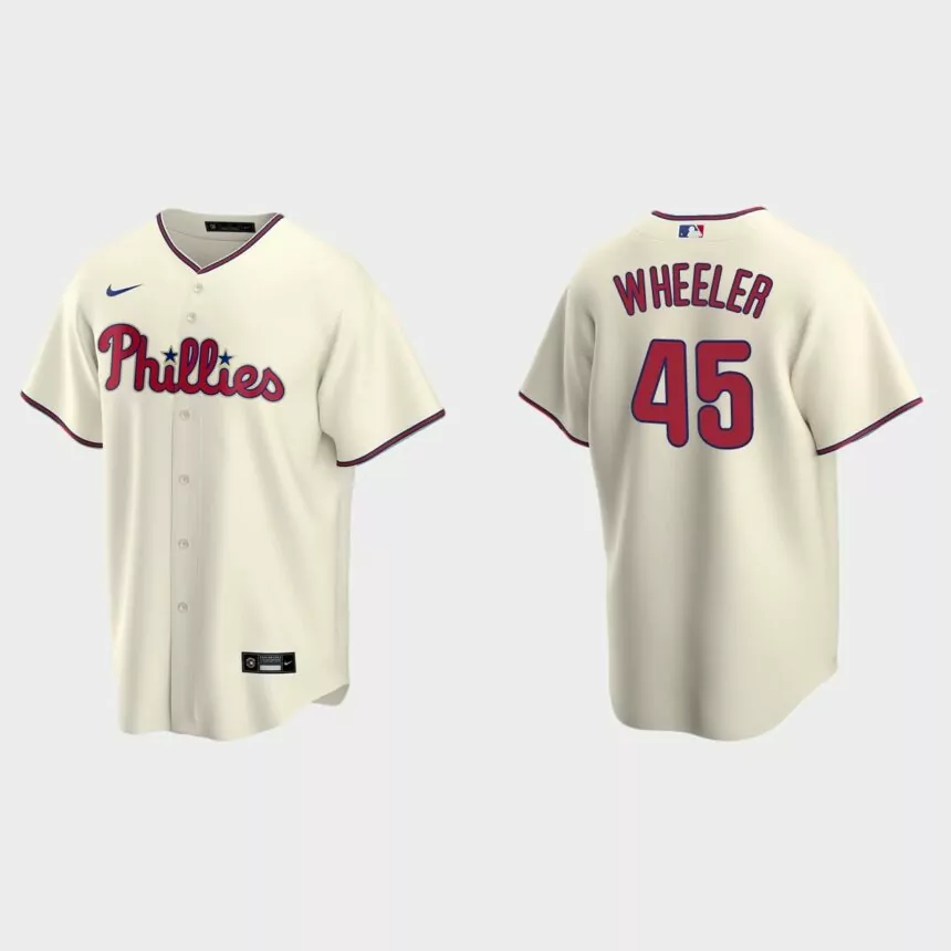Men’s Philadelphia Phillies Zack Wheeler Alternate Replica Jersey – Cream