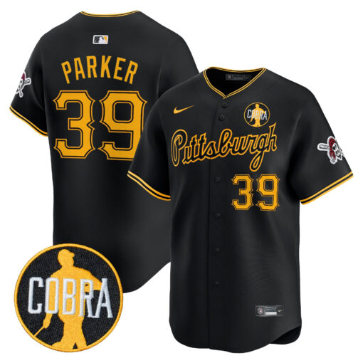 Men’s Pittsburgh Pirates ‘Dave Parker Cobra Patch’ Vapor Premier Limited Jersey #39 Dave Parker