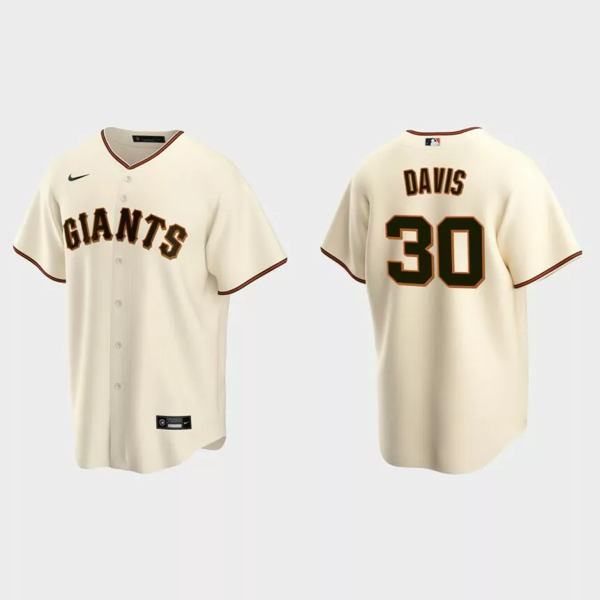 Men’s San Francisco Giants Chili Davis Cream Replica Retired Player Jersey