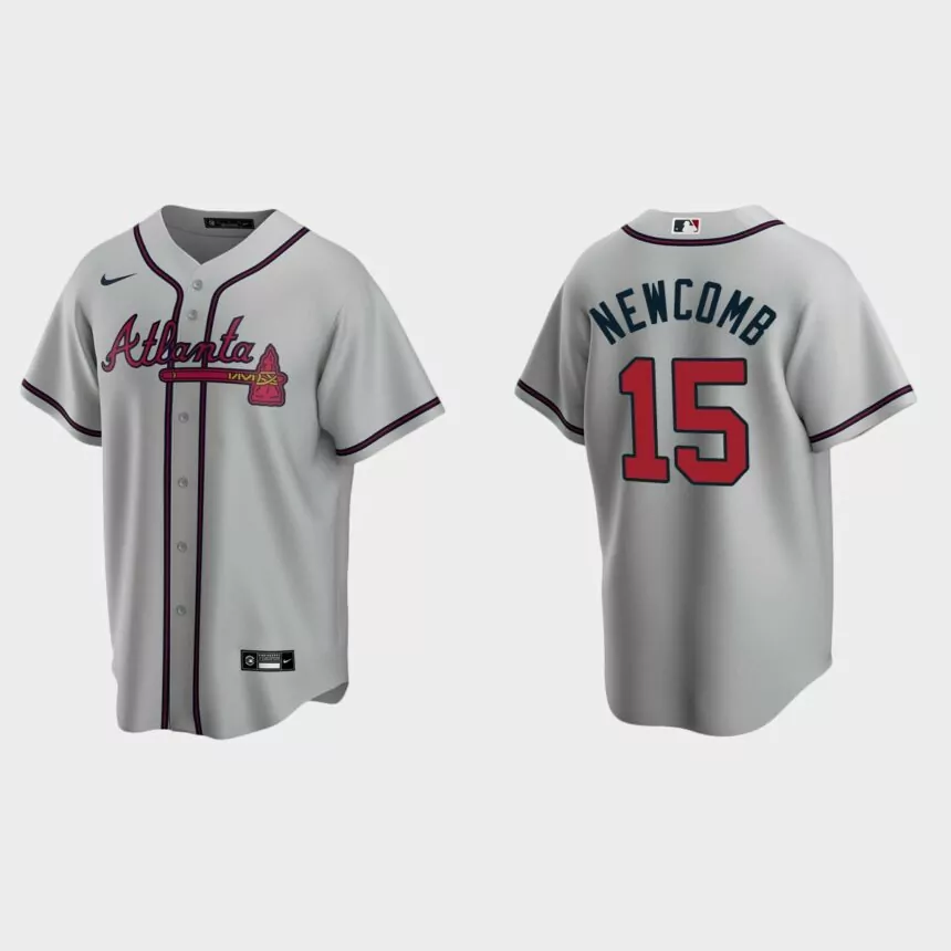 Men’s Sean Newcomb Atlanta Braves Road Replica Jersey – Gray