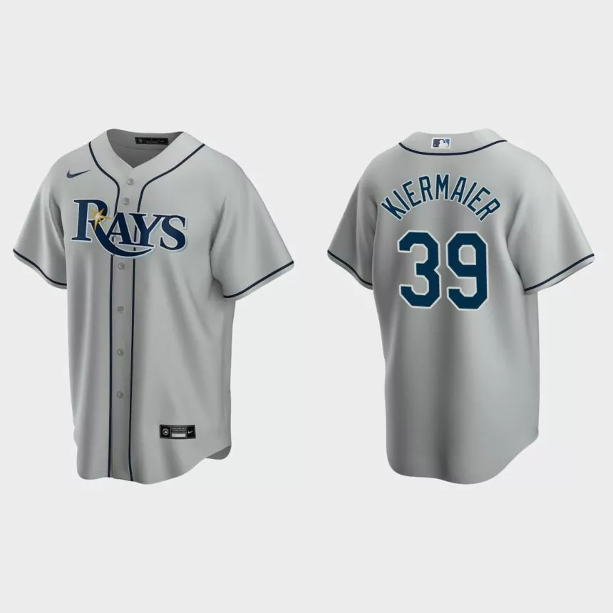 Men’s Tampa Bay Rays #39 Kevin Kiermaier Gray 2020 Replica Road Jersey