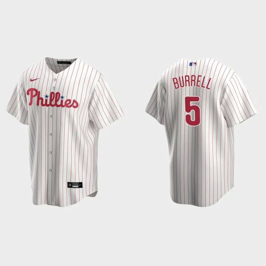 Men’s Tampa Bay Rays Pat Burrell White Replica Retired Player Jersey