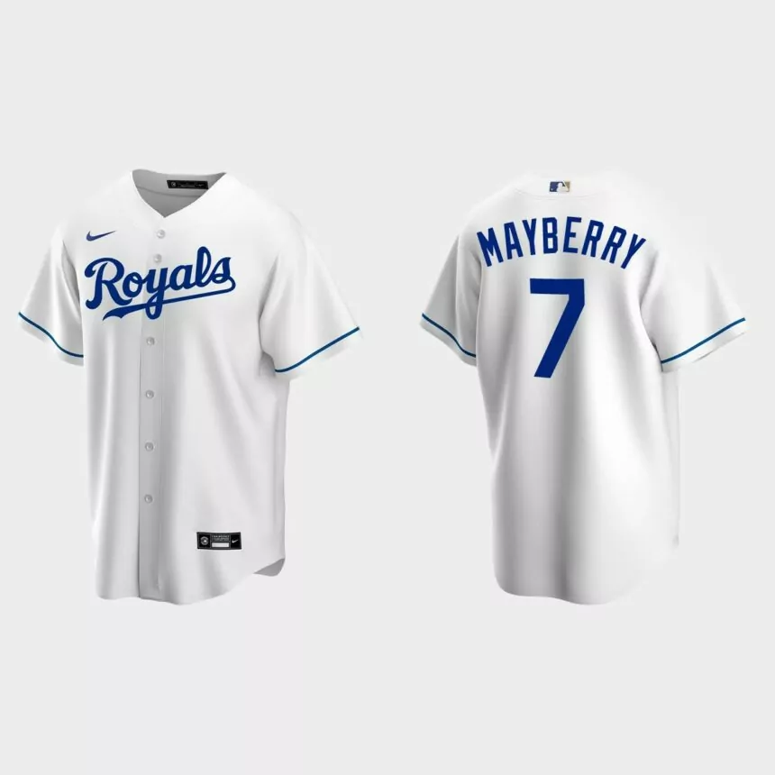 Men’s Toronto Blue Jays John Mayberry Sr. White Replica Retired Player Jersey