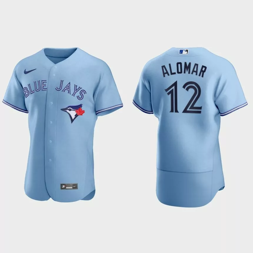 Men’s Toronto Blue Jays Roberto Alomar 2020 Alternate Authentic Jersey – Light Blue