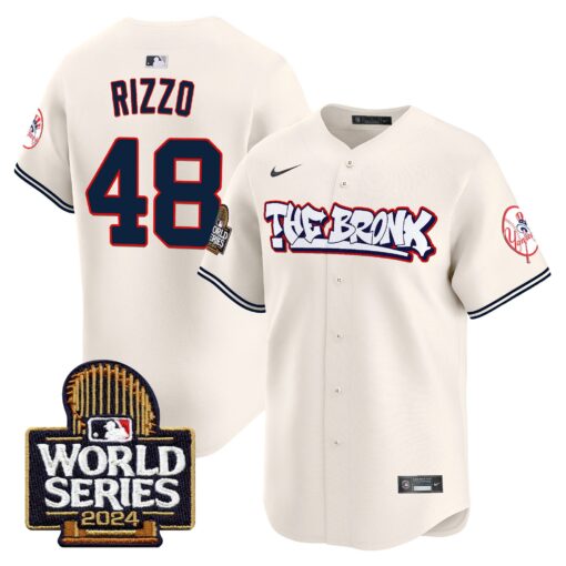 Men’s Yankees The Bronx 2024 World Series Vapor Premier Limited Jersey #48 Anthony Rizzo