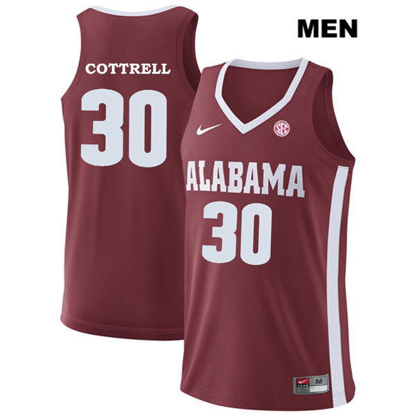 Mens Alabama Crimson Tide #30 Adam Cottrell Nike Crimson College Basketball Game Jersey