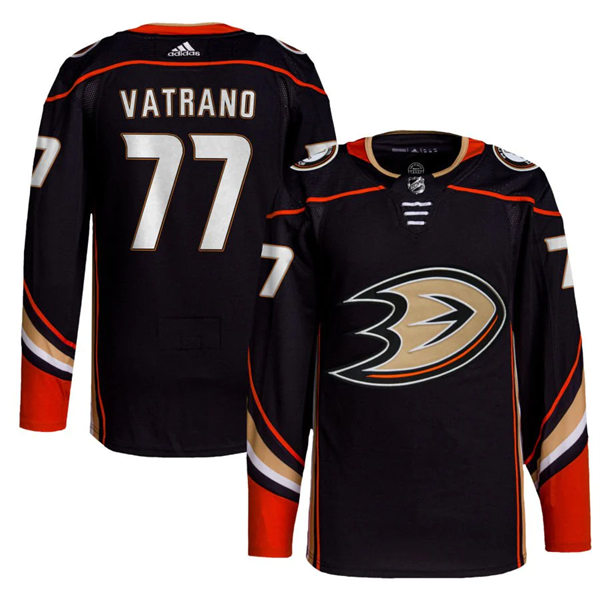 Mens Anaheim Ducks #77 Frank Vatrano  Black Home Jersey 