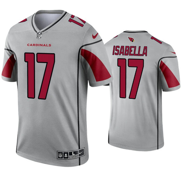 Mens Arizona Cardinals #17 Andy Isabella Nike Silver Inverted Legend Jersey