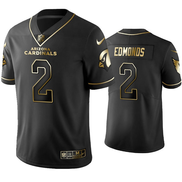 Mens Arizona Cardinals #2 Chase Edmonds Nike Black Golden Edition Vapor Limited Jersey