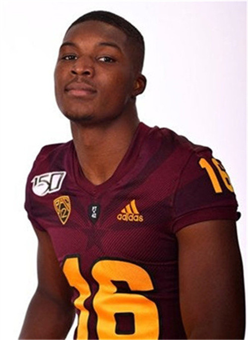 Mens Arizona State Sun Devils #16 Aashari Crosswell adidas 2020 Maroon Gold College Football Jersey