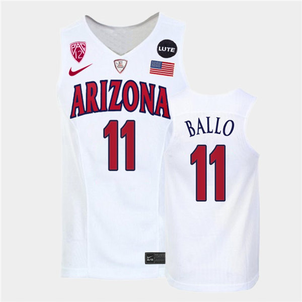 Mens Arizona Wildcats #11 Oumar Ballo Nike White Retro College Basketball Jersey