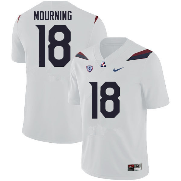 Mens Arizona Wildcats #18 Derick Mourning Nike White College Football Game Jersey