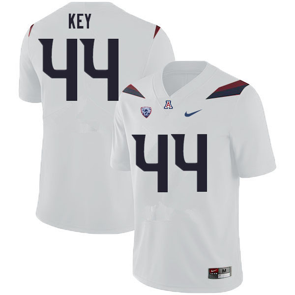 Mens Arizona Wildcats #44 Shontrail Key Nike White College Football Game Jersey