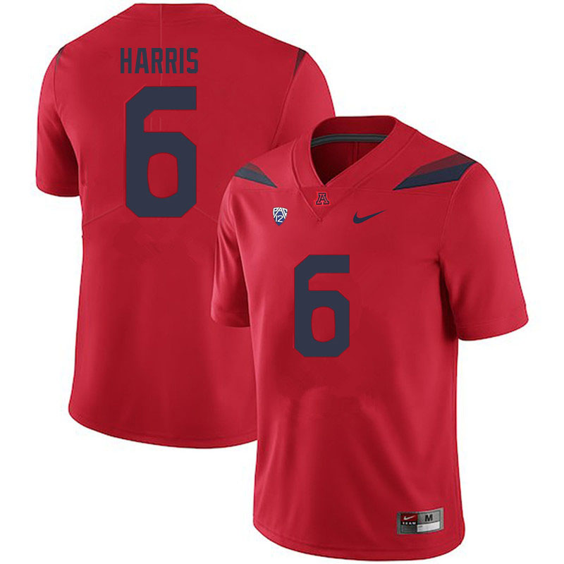 Mens Arizona Wildcats #6 Jason Harris Nike Red College Football Game Jersey