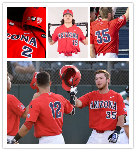 Mens Arizona Wildcats Custom Jacob Berry Daniel Susac Kobe Kato Chase Silseth Konner Wade Scott Kingery Nike Red Baseball Jersey