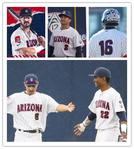 Mens Arizona Wildcats Custom James Farris Johnny Fiel Branden Boissiere Ryan Holgate Garrett Irvin Quinn Flanagan Nike White Pinstripe Baseball Jersey