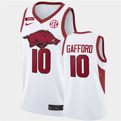 Mens Arkansas Razorbacks #10 Bobby Portis Nike White College Basketball Special Edition Jersey