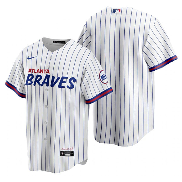 Mens Atlanta Braves Blank Nike White 2021 City Connect Team Jersey