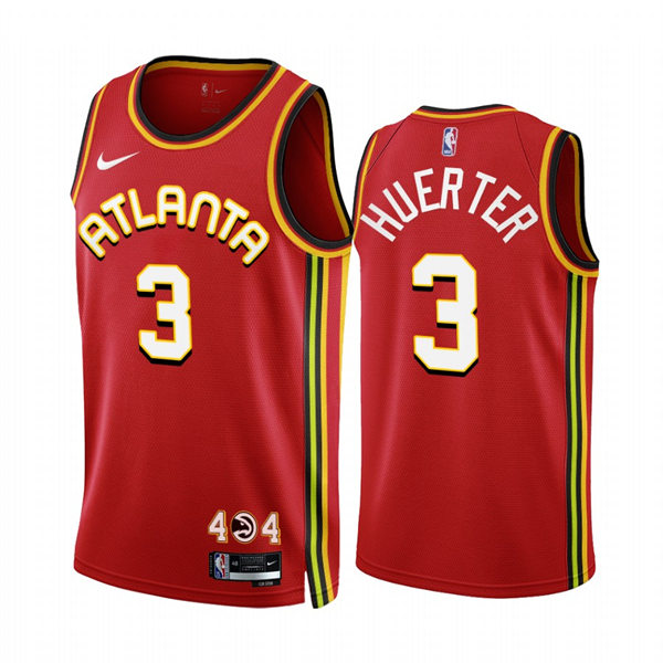 Mens Atlanta Hawks #3 Kevin Huerter 2022-23 Red Nike Icon Edition Jersey