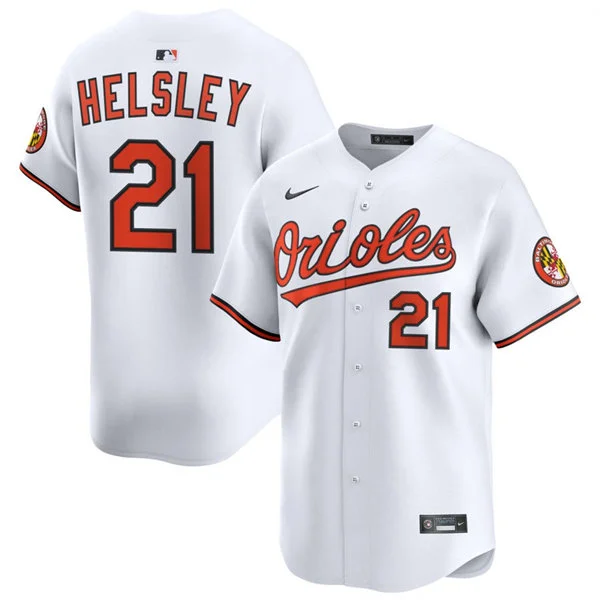 Mens Baltimore Orioles #21 Ryan Helsley Nike Home White Limited Player Jersey 