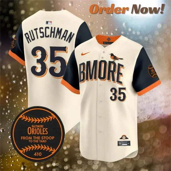 Mens Baltimore Orioles #35 Adley Rutschman Nike Cream City Connect 2.0 Limited Jersey 